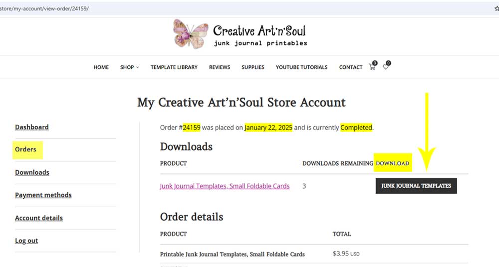 download files from your online account