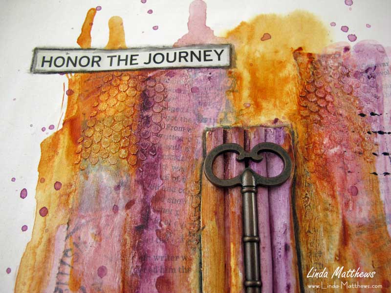An Art Journal Page: Honor the Journey