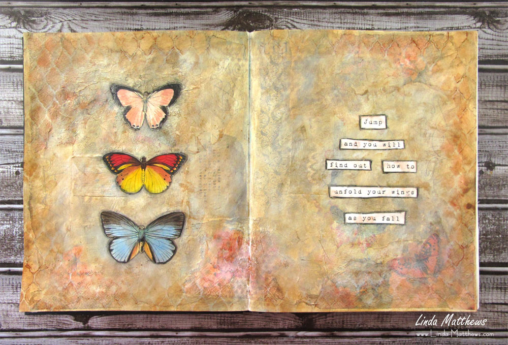 An Art Journal Page: With Wings you can Fly