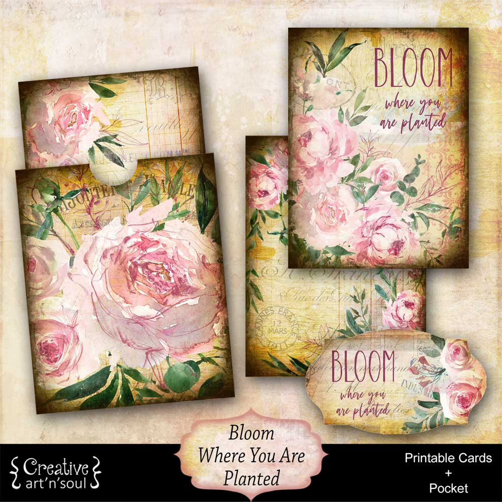 Bloom Where You Are Planted Printable Cards