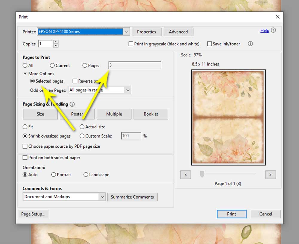 How to Print Single or Multiple Pages in PDF Documents