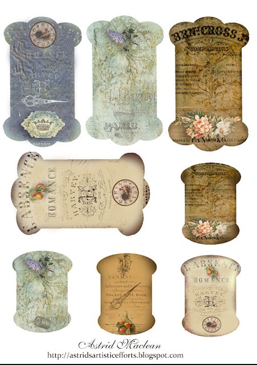 10 Sets of Free Vintage Printables for Your Junk Journals > Creative