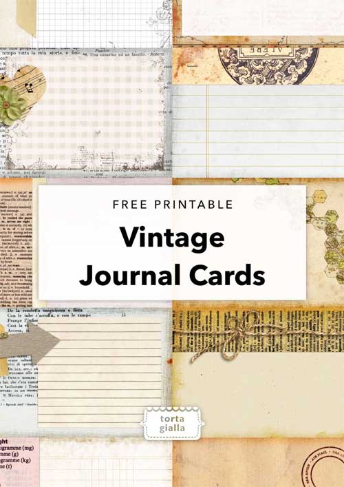 Free Printable Journal Cards for your Junk Journals