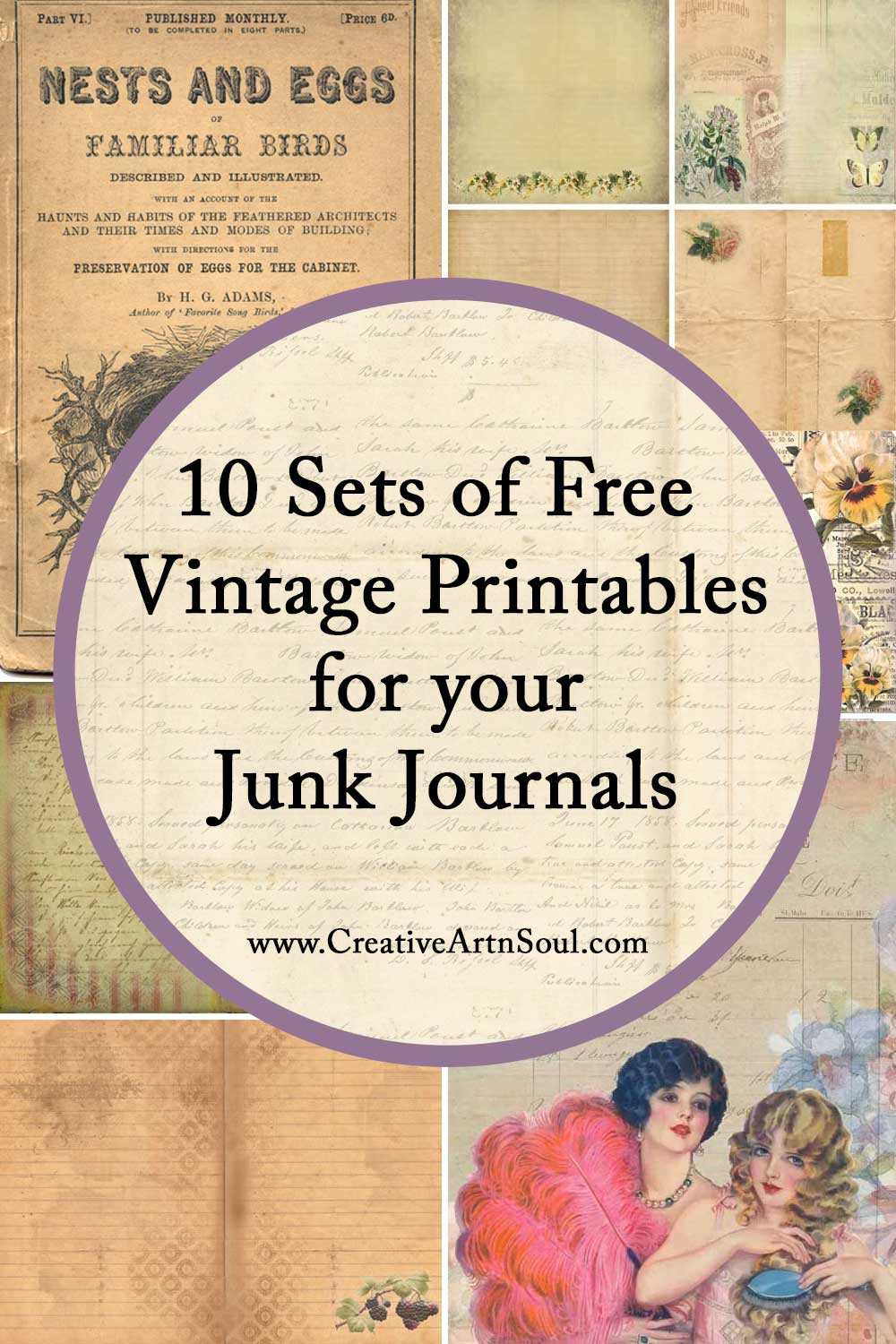 10 sets of free vintage printables for your junk journals creative artnsoul