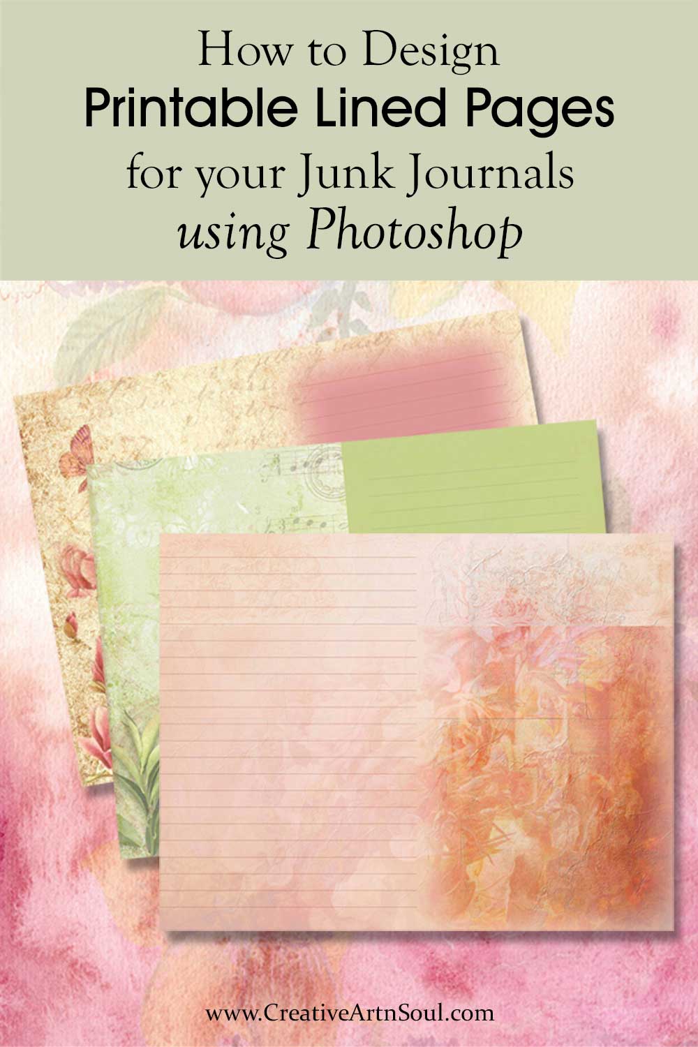 How to Design Easy Printable Lined Paper for your Junk Journals using Photoshop