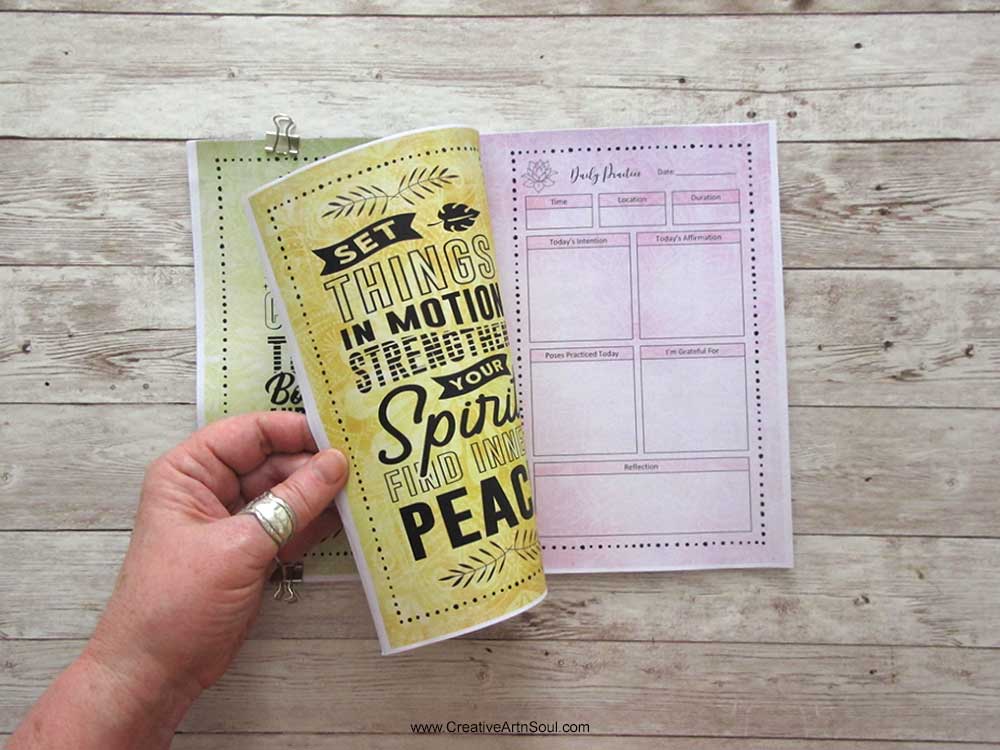 How to Make a Printable Yoga Journal and Planner