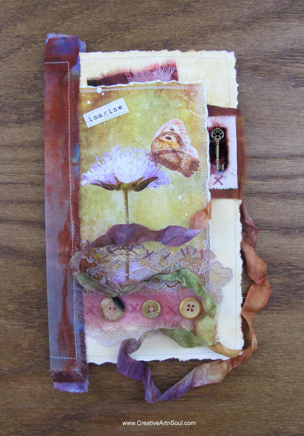 How to Make a Stitched Mixed Media Folio Journal