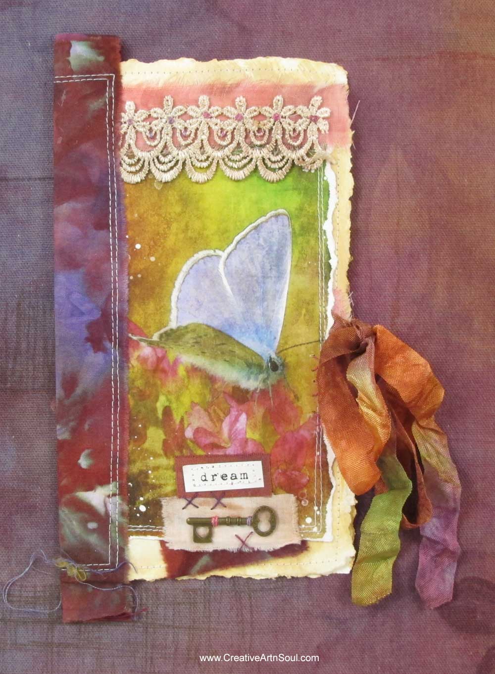 How to Make a Stitched Mixed Media Folio Journal