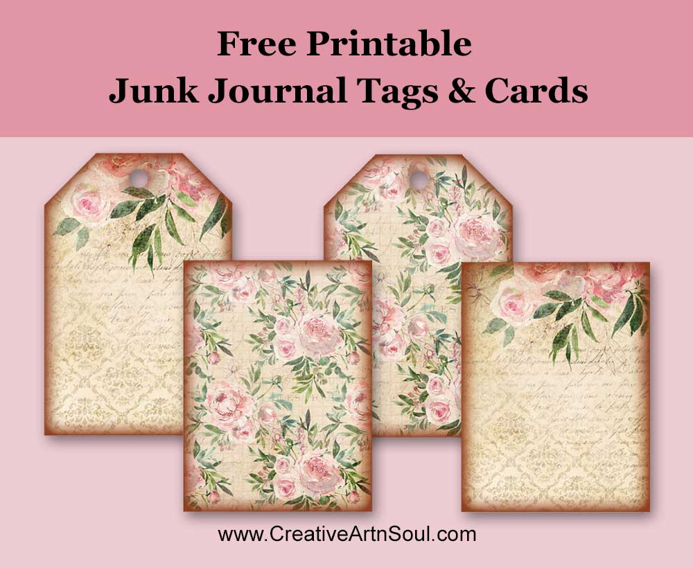 Free Printable Summer Garden Junk Journal Tags and Cards