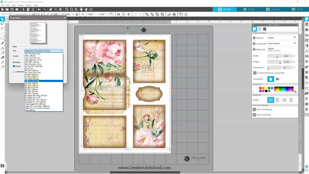 How to Print and Cut Junk Journal Printables Using Silhouette Cameo