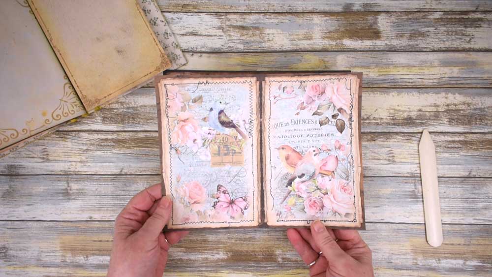 How to make Printable Junk Journal Pages with Stitched Edges