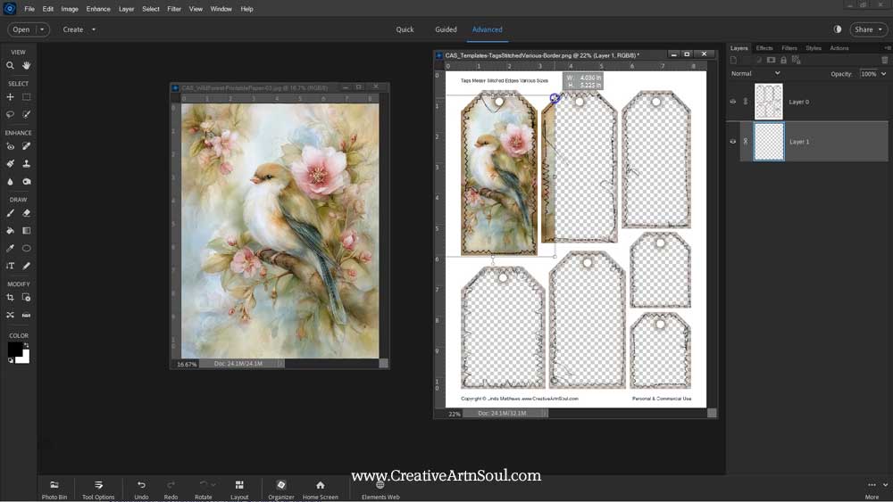 How to make Printable Junk Journal Pages with Stitched Edges