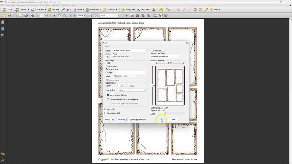 How to make Printable Junk Journal Pages with Stitched Edges
