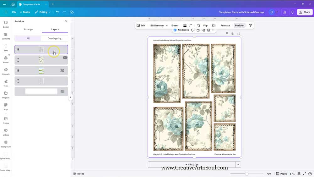 How to make Printable Junk Journal Pages with Stitched Edges