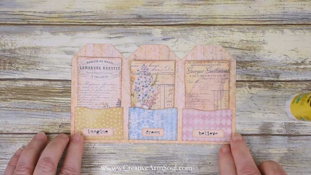 DIY Printable Junk Journal Embellishments: Trifold Tags with Pockets