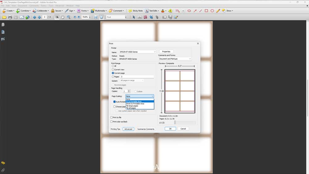 DIY Printable Mini Junk Journal from One Sheet of Paper