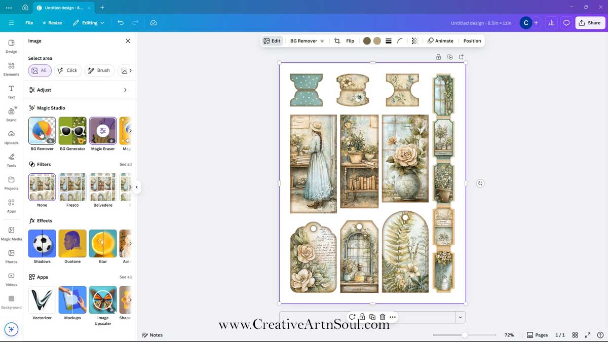 How to Cut Junk Journal Printables using the Brother Scan'N'Cut Machine