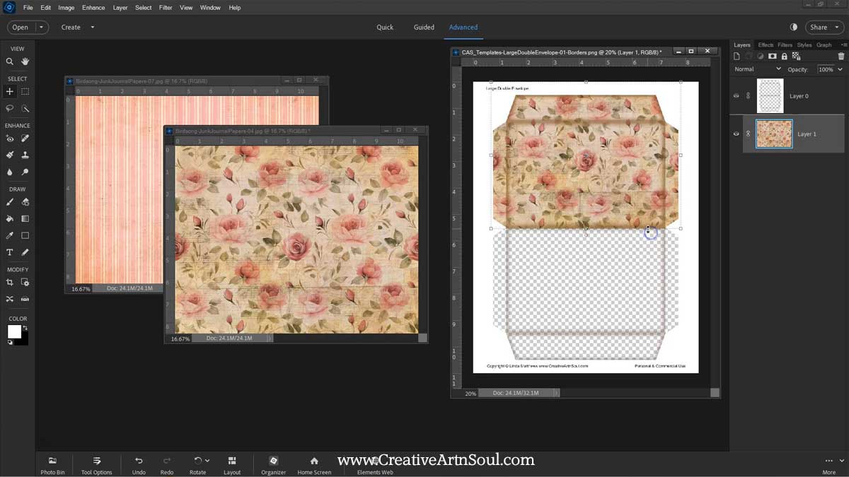 DIY Printable Junk Journal Double Envelope