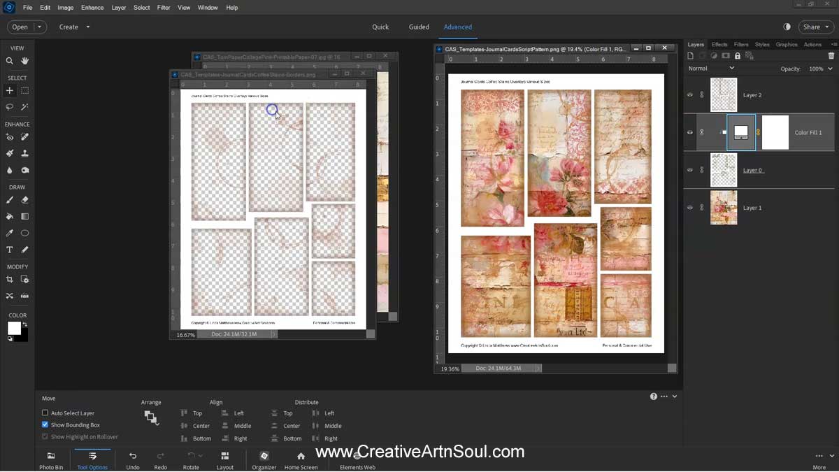 Make Unique Printable Junk Journal Pages using Quick and Easy Overlay Templates