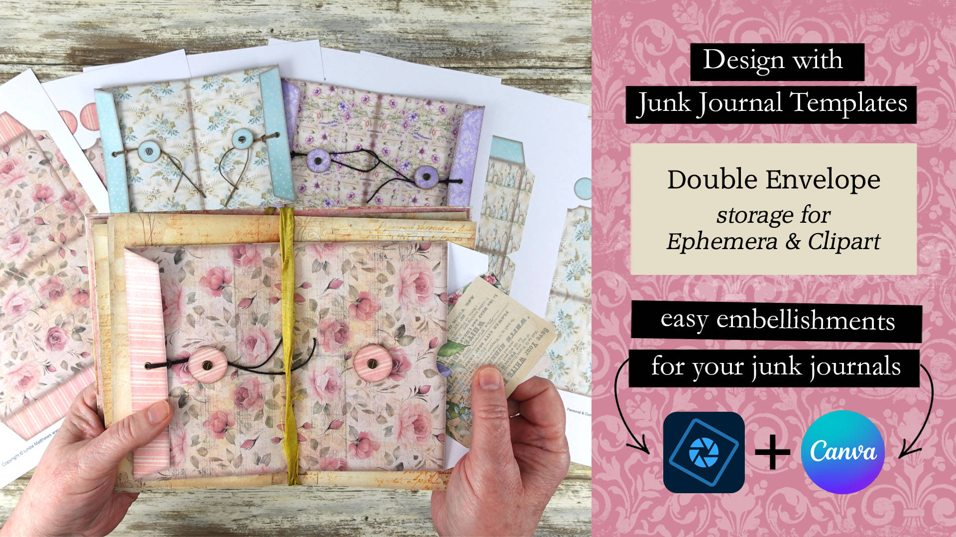 DIY Printable Junk Journal Double Envelope