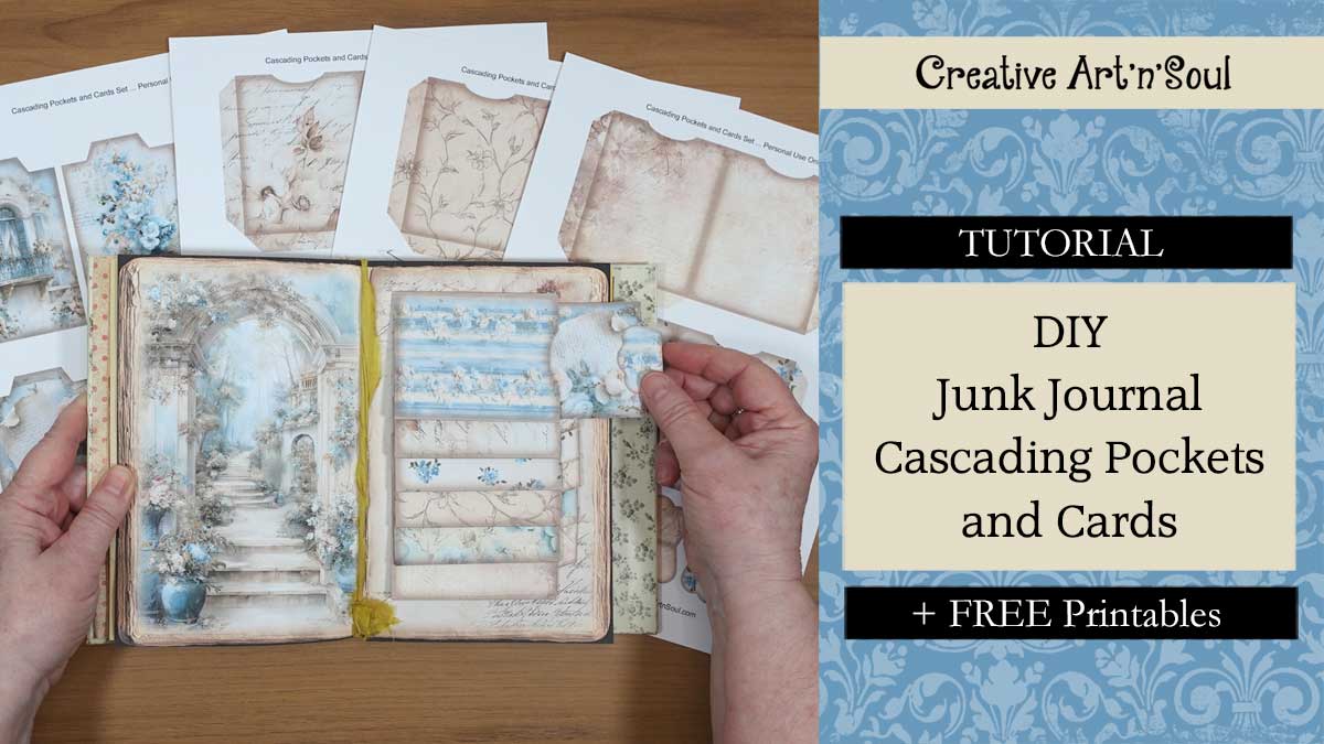 Free Printable Junk Journal Cascading Pockets Set