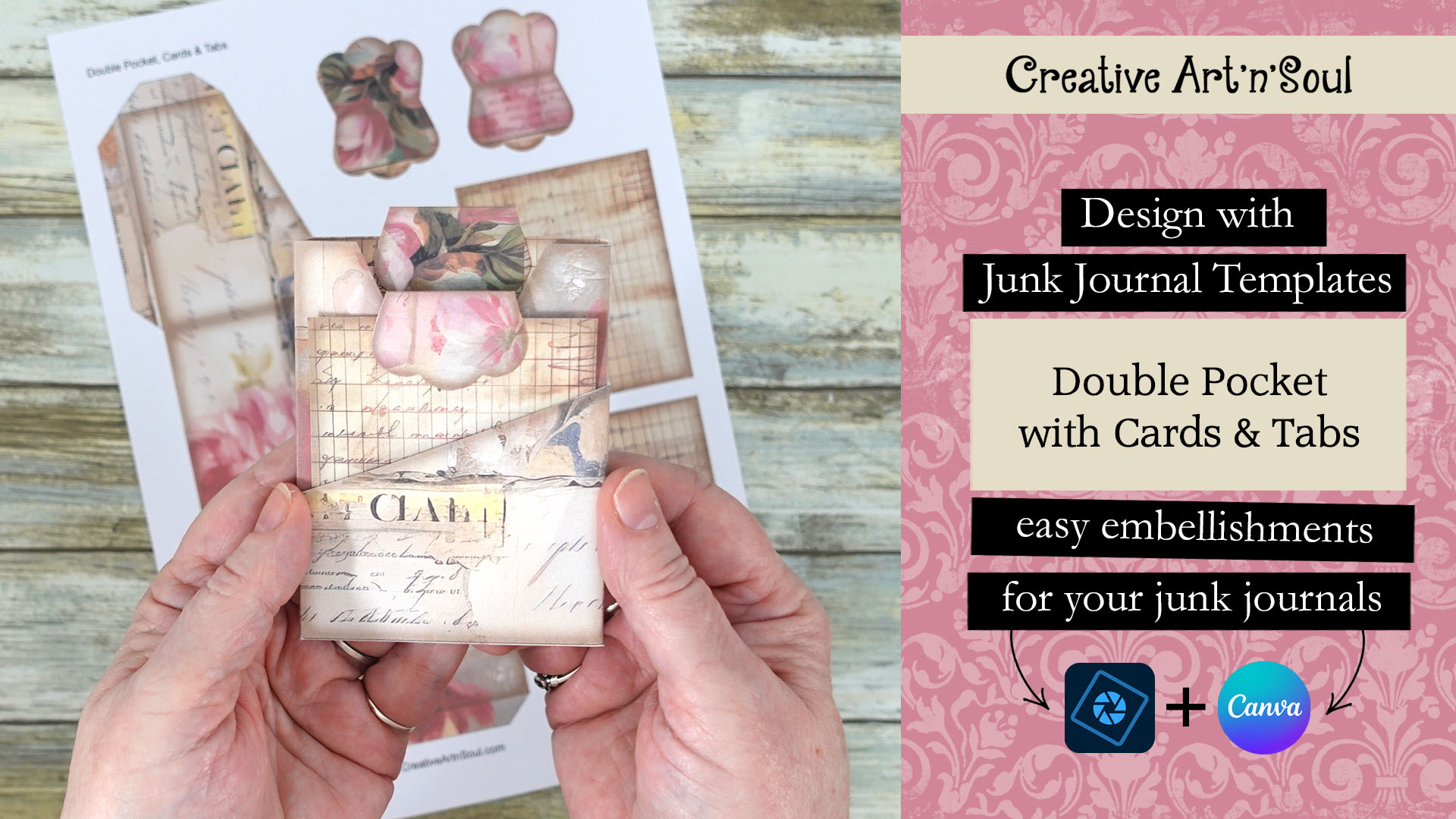Printable Junk Journal Pocket and Cards Embellishments
