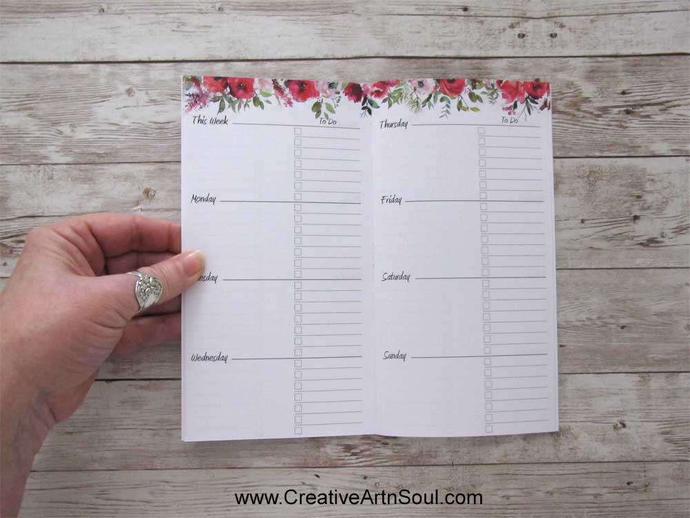 How to Make a Traveler's Notebook Printable Planner Insert