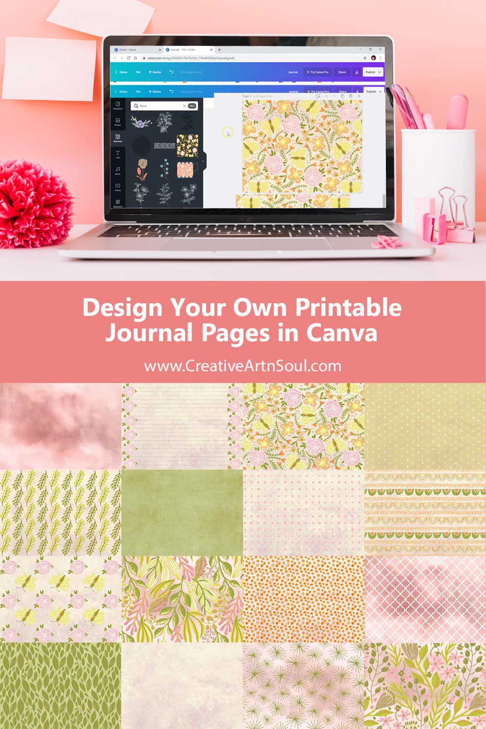 Design Your Own Printable Junk Journal Pages in Canva
