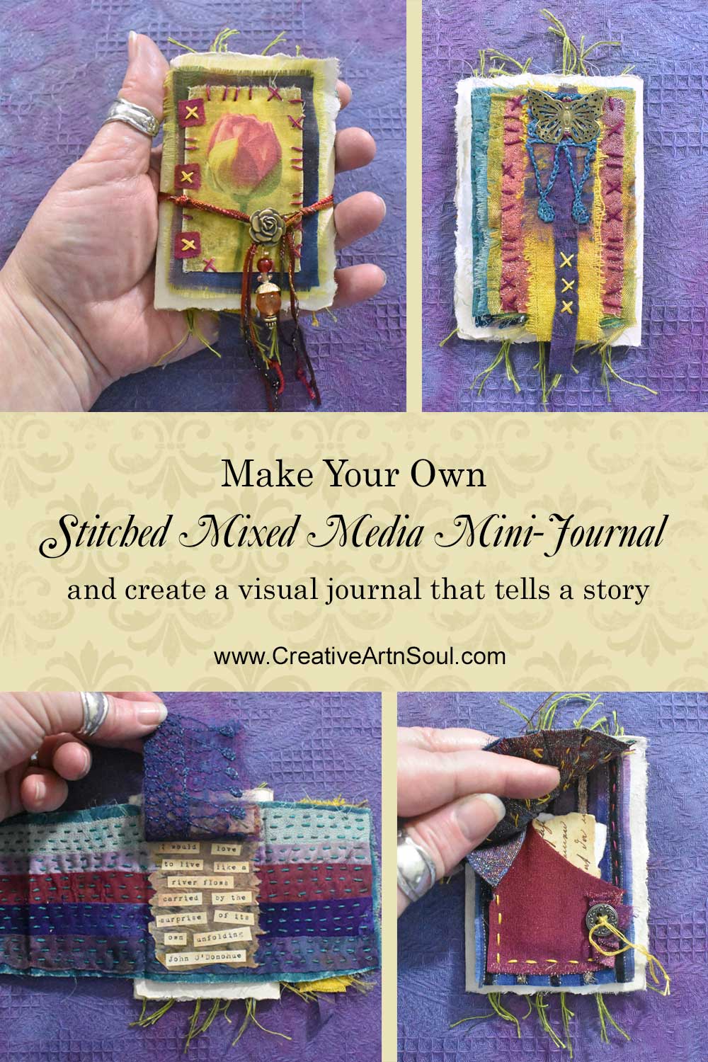 Make Your Own Stitched Mixed Media Mini-Journal