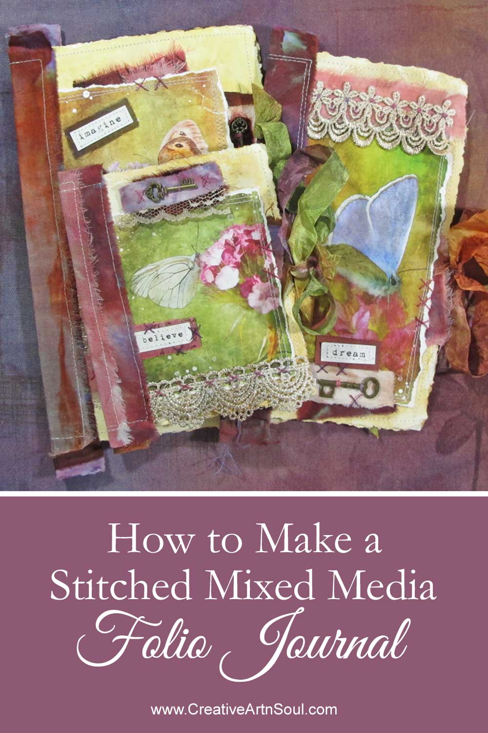 How to Make a Stitched Mixed Media Folio Journal