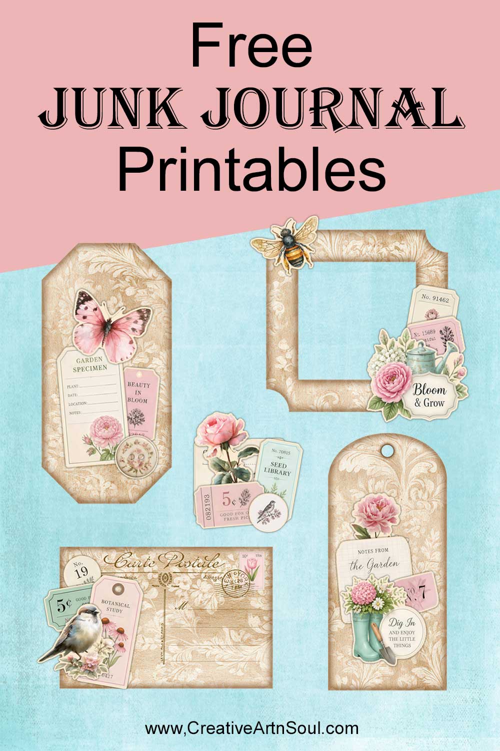 Make Quick and EAsy Junk Journal Cluster Embellishments
