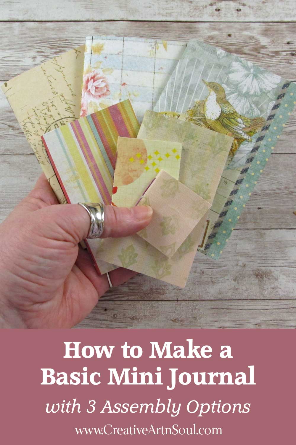 How to Make a Basic Mini Journal with 3 Assembly Options