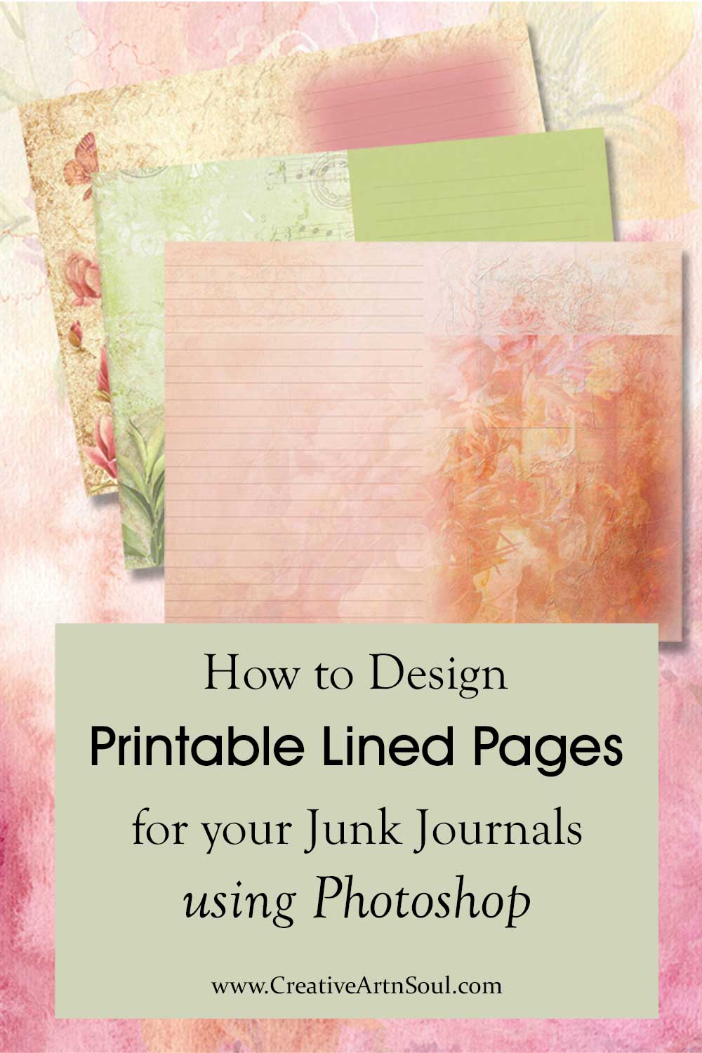 How to Design Printable Lined Paper for your Junk Journals using Photoshop