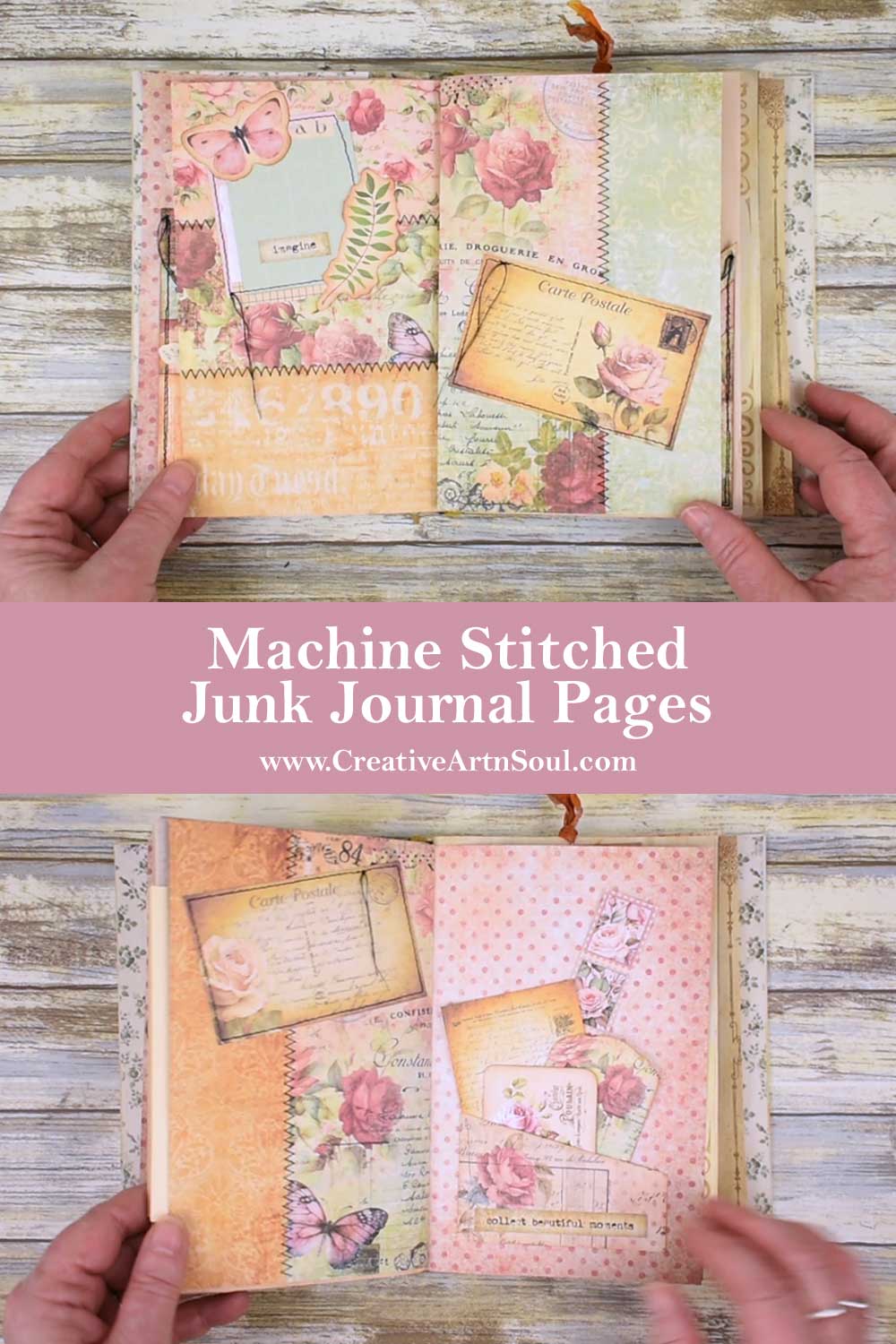 How to Make Machine Stitched Junk Journal Pages