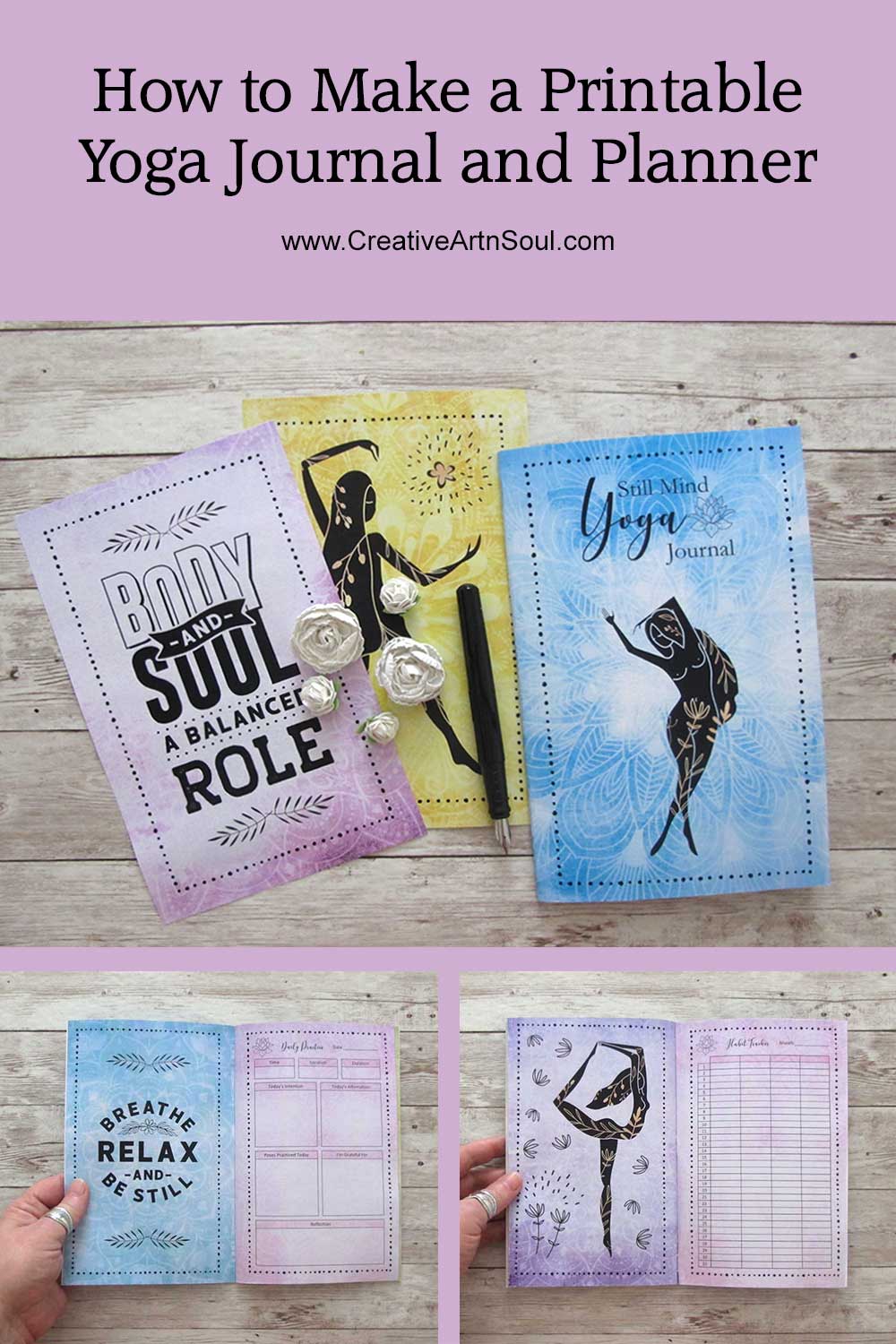 How to Make a Printable Yoga Journal and Planner