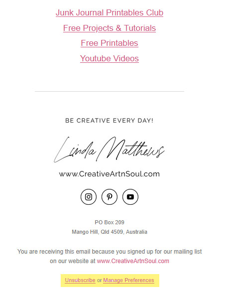 unsubscribe